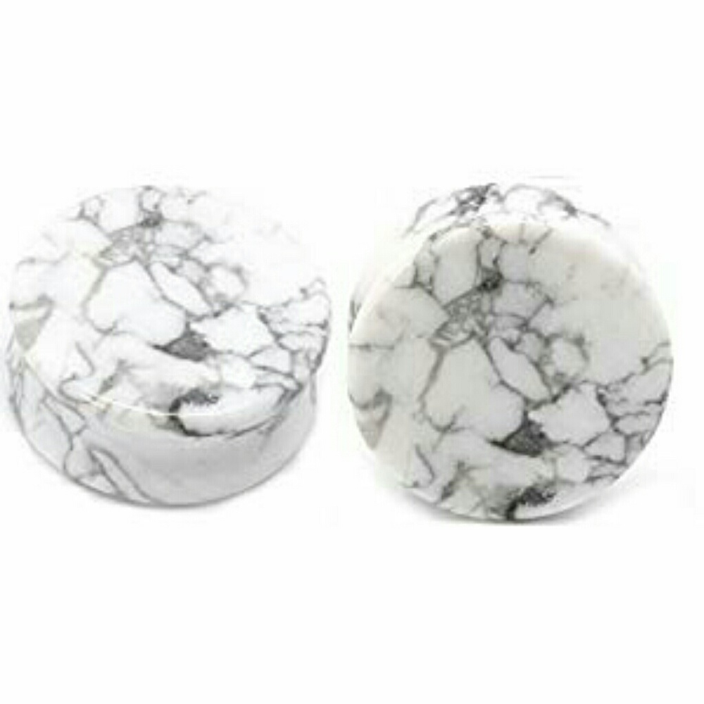 White howlite organic plugs